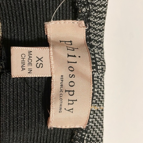 Dark academia aesthetic checkered pants!! Tan/grey From philosophy size xs. - Picture 3 of 3